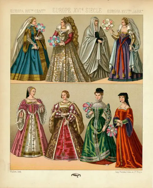 Costumul în secolele XV – XVI