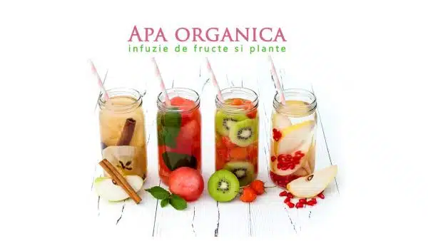 Apa organica infuzie fructe si plante