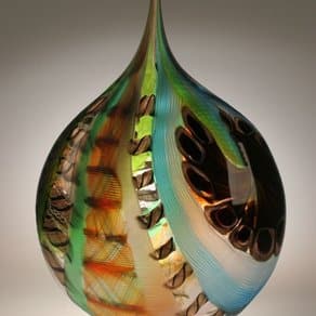 obiect decorativ din sticla de murano de gianluca vidal