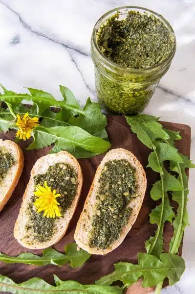 Papadia in sosuri sos pesto de papadie