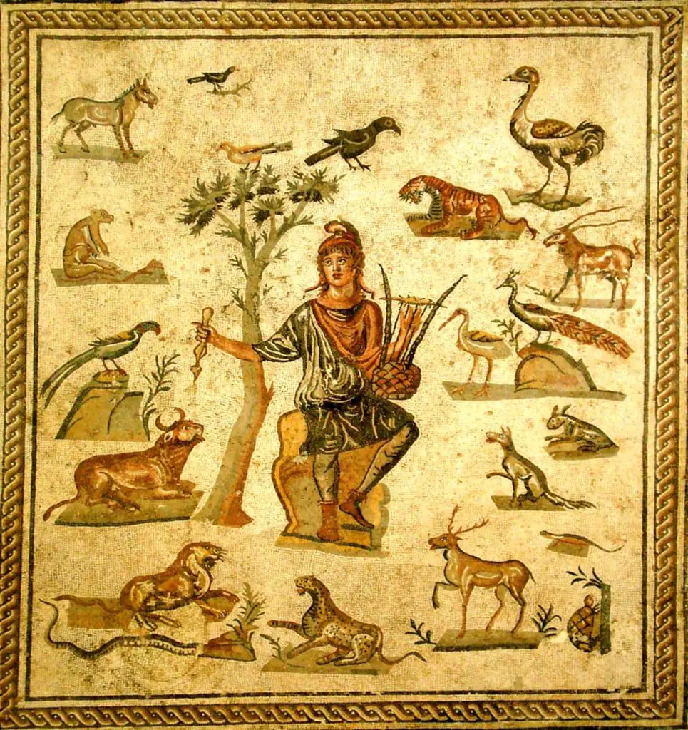 Mozaic din roma antica cu orfeu din tracia